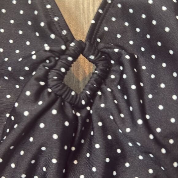 Speedo Polka Dot Swimsuit Halter Neck One Piece Size 14 - Picture 4 of 12